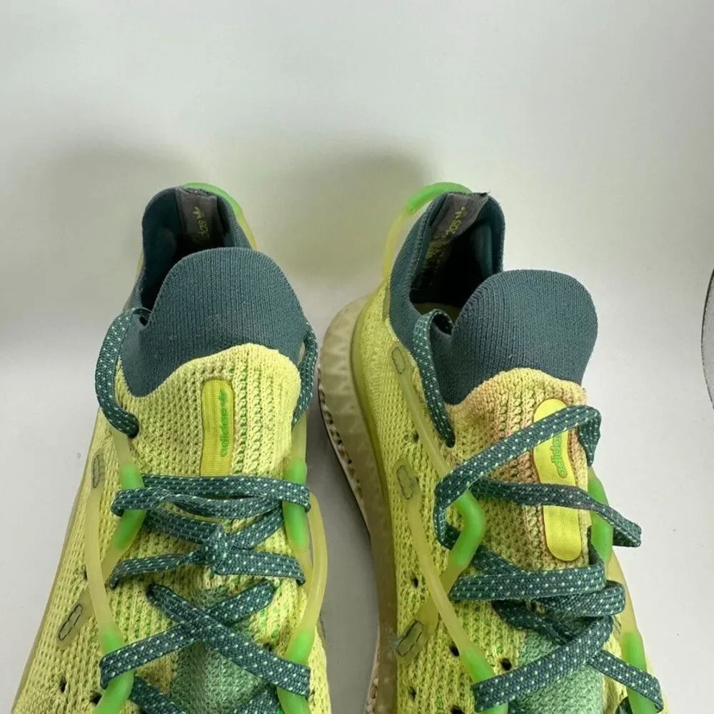 Adidas Fusio 4D Primeknit Frozen Yellow Shoes‎ Mens Size 9.5 Green Running